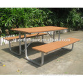 Recycled plastic wood outdoor picnic table and benches